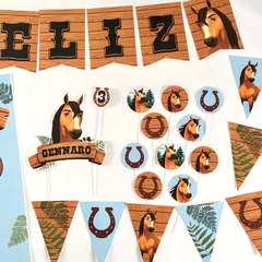 Kit decoración para cumpleaños Caballo Spirit - comprar online