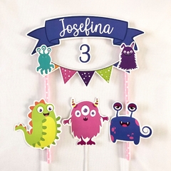 Cake topper Pincho Adorno torta Personalizado Monstruitos