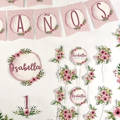 Kit decoración cumpleaños boho flores - comprar online