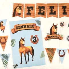 Kit decoración para cumpleaños Caballo Spirit