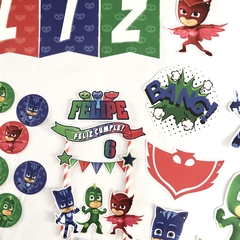 Kit decoración cumpleaños Pj Mask en internet