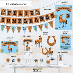 Kit imprimible deco básico caballo spirit