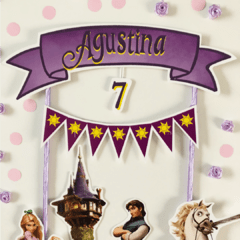 Cake topper Pincho Adorno para torta Personalizado Rapunzel - comprar online