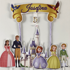 CAKE TOPPER PINCHO ADORNO TORTA PERSONALIZADO PRINCESITA SOFIA PRIMERA