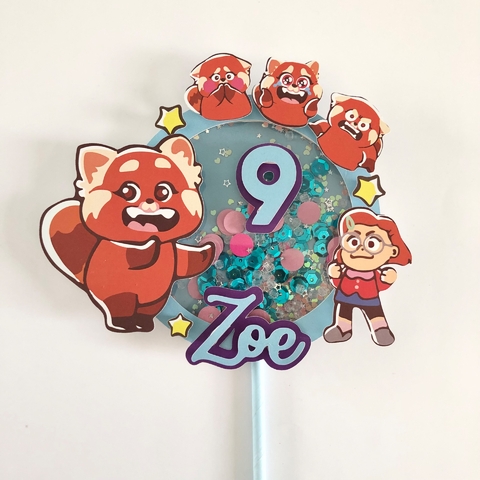 Cake topper Pincho Shaker Adorno torta Personalizado Turning Red