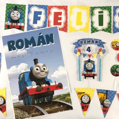 Kit decoración para cumpleaños Thomas the train