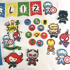 Kit decoración para cumpleaños Superheroes bebe - comprar online