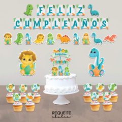 Kit cumpleaños deco mini dinosaurios bebe