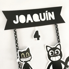 Cake topper Pincho Adorno torta personalizado cartoon cat - comprar online