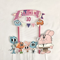 Cake topper Pincho Adorno torta personalizado Gumball