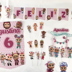 Kit decoración cumpleaños bebes llorones - Requetechulis