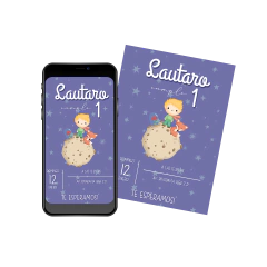 Invitación digital personalizada para redes sociales El Principito en internet