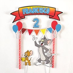 Cake topper Pincho Personalizado Tom y Jerry