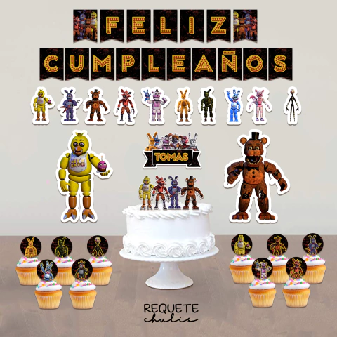 Kit cumpleaños deco mini Five Nights Freddy - comprar online