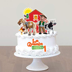 Cake topper Pincho Adorno torta Personalizado La granja con percheron