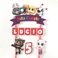 Cake topper Pincho Adorno torta Personalizado Talking Tom bebe