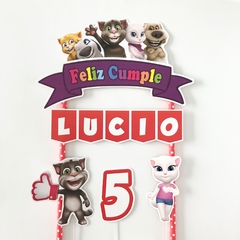 Cake topper Pincho Adorno torta Personalizado Talking Tom