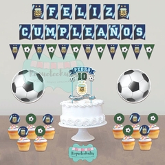 Kit imprimible deco básico Futbol - comprar online