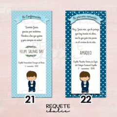 Pack 35 opalina Tarjetas estampitas Primera Comunión