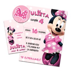 Kit imprimible deco básico Minnie Rosa en internet