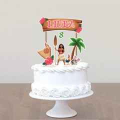 Cake topper Pincho Adorno torta Personalizado Moana