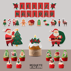 Kit especial deco mini Navidad Papá Noel