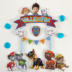 Cake topper Pincho Adorno torta Personalizado Paw Patrol