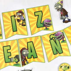 Kit decoración para cumpleaños Plants vs Zombies en internet