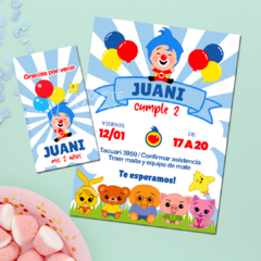 Kit imprimible deco básico payaso Plim Plim - comprar online