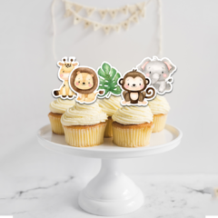 Kit cumpleaños deco mini Selva Safari acuarelado - comprar online