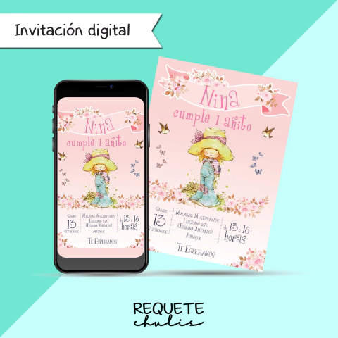 Invitación digital personalizada para redes sociales Sarah Kay - comprar online