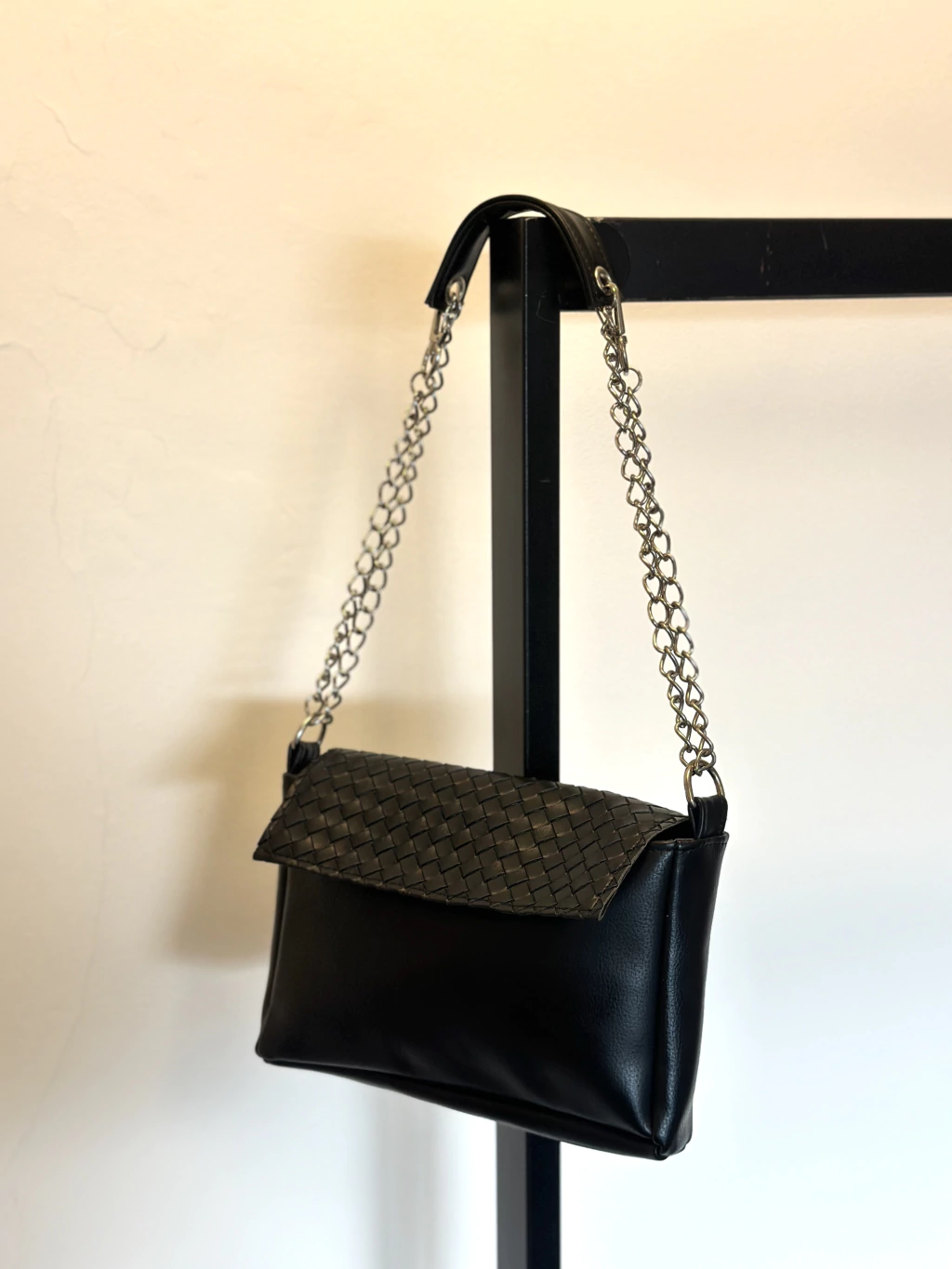 Cartera coco negra combinada