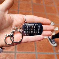 Llavero calendario de acero quirúrgico - Lunas Joyería