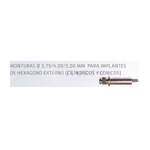 Montura Ø3.75/4.00/5.00mm Corta Para Implantes Hex. Ext. Byw Implantes