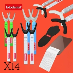 Kit Fotografía Dental 14 Piezas Natural + Negro 814 QUI RODIO Fotodental