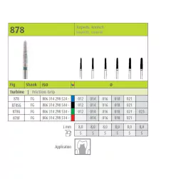 Piedra de Diamante Torpedo Cónica P/Turbina FG 878 Jota - comprar online