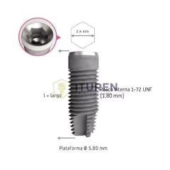 Implante Cilíndrico Hex Int S/ Montura Cir Ø5.00mm Byw Implantes