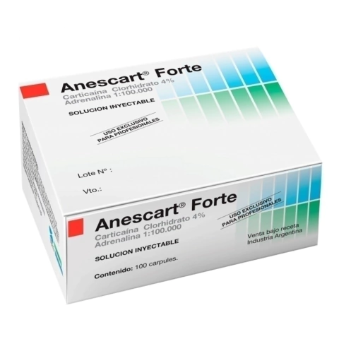 Anescart Forte Anestesia x 100 anestubos