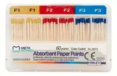 Conos De Papel Absorbente Milimetrados Taper 60u Meta Biomed - Dentalpack