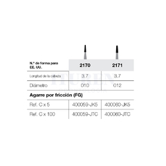 Fresa Carburo Corte De Metal Turbina FG 2170 JET - comprar online
