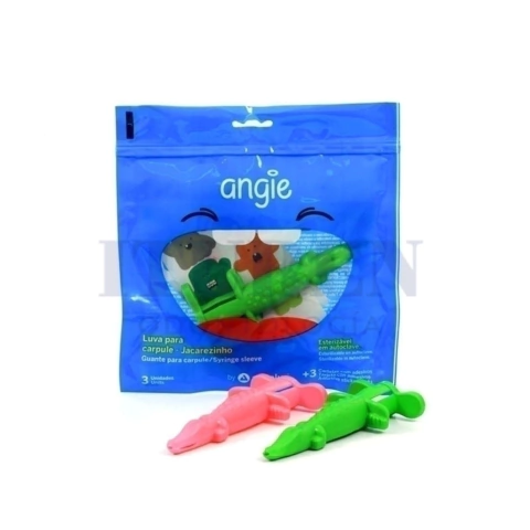 3 Guantes Cocodrilos Para Jeringa Carpule Odontopediatría Angelus