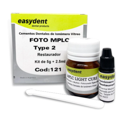 Ionómero Vítreo Para Restauraciones Tipo 2 Fotocurado Mplc Easydent - comprar online