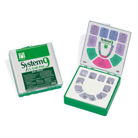 Kit System 9 Clamps Con Aleta 1-2-4-7-8A-9-12A-13A-14A Hygenic Coltene - comprar online