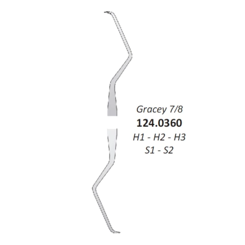Cureta Mini Gracey 7/8 Mango Anatómico Medisporex - comprar online