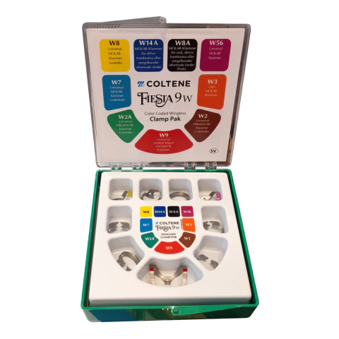 Kit Fiesta 9w Clamps Sin Aleta W2-W2A-W3-W7-W8-W8A-W9-W14A-W56 Hygenic Coltene - comprar online