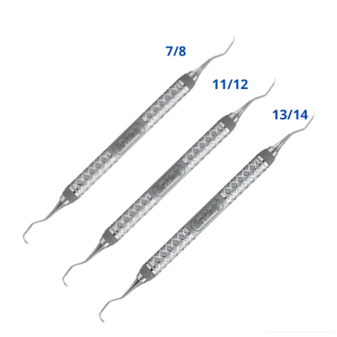 KIT 3 CURETAS GRACEY RIGIDAS 7/8 11/12 13/14 HU FRIEDY