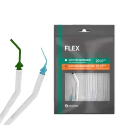 Flex Suctor Endodóntico 10 Tubos + 20 Puntas Angelus