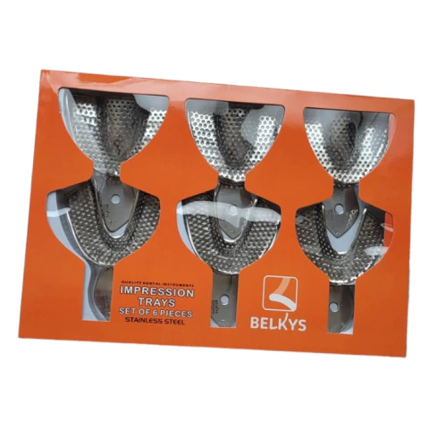 Kit 6 Cubetas De Acero Perforadas para Impresiones Belkys