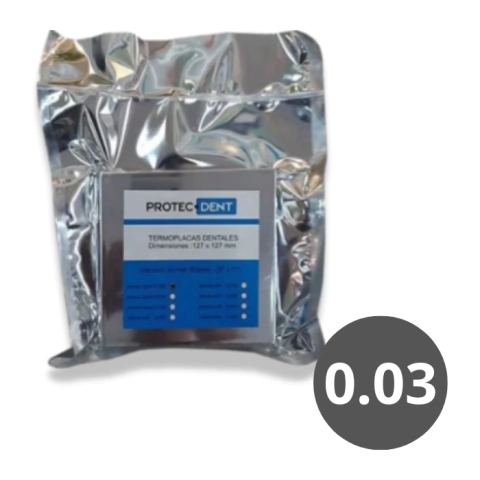 Placa Rígida Para Termoformadora 0.03 (0.75mm) x10u Protec Dent