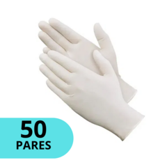 50 Pares De Guantes De Látex Estériles Descartables Cirugía